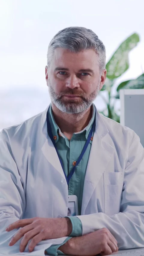 A video shows a dedicated doctors day, highlighting his commitment Vídeos de archivo 304488929