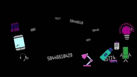 This video shows good vibes text on a black background with numbers and letters Stock Footage 330593634