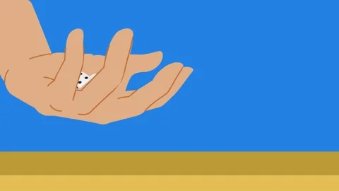 This video shows the hand that will release the dice and the results are rand Stock Footage 219905361