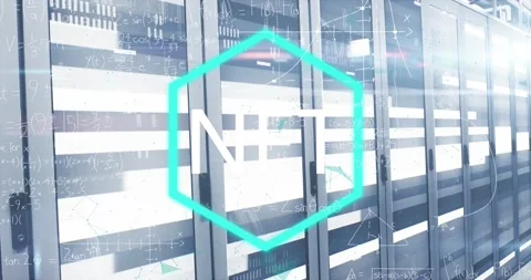 This video shows a server room with computer servers processing data Video stock 220778005