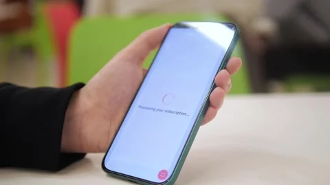 The video shows the simple process of subscribing to a gym service via Stock Footage 318947233