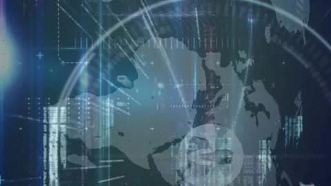 This video shows statistics and data processing happening all over the world Stock Footage 312304105