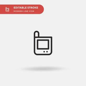 Video Simple vector icon. Illustration symbol design template for web mobile  Stock Illustration