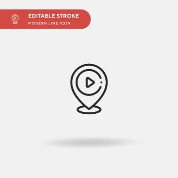 Video Simple vector icon. Illustration symbol design template for web mobile  Stock Illustration