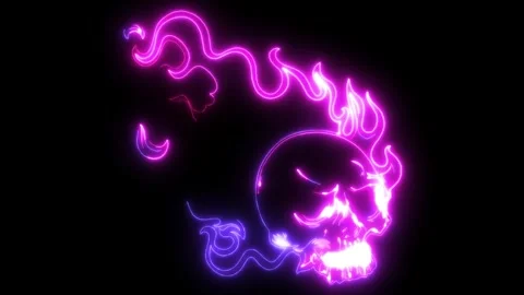 Video of Skull on Fire with Flames Stock Footage 274487023