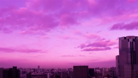Video of sky, clouds, city and buildings, daytime Stock Footage 233958934