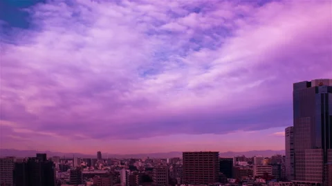 Video of sky, clouds, city and buildings, daytime Stock Footage 234790689