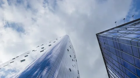 Video of Sky High Office Building and Glass Skyscraper Stock Footage 273534498