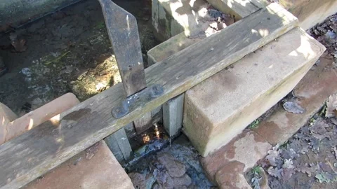 Video of sluice gate being opened Stock Footage 139583537