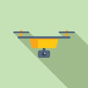 Video smart service icon flat vector. Vehicle cinema operator Stock Illustration