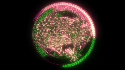 Video of snake head with mandala Vidéo 274883521