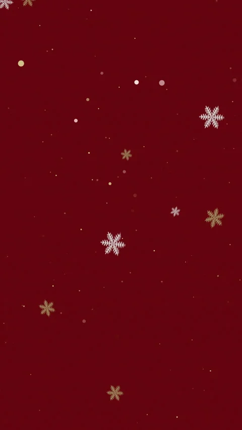 This is a video of snowflakes falling. Red version. 動画素材 166544602
