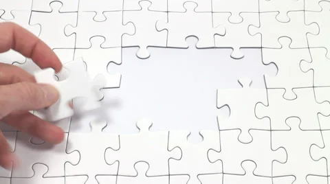 Video of solving a jigsaw puzzle game Stock Footage 27339772