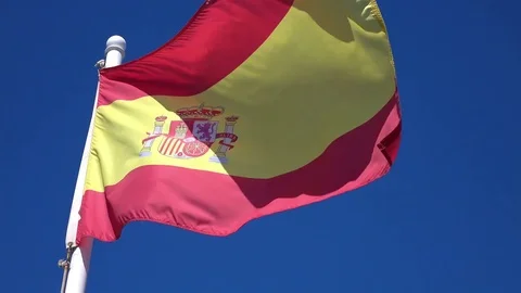 Video of Spanish Flag in 4K Stock Footage 71779267