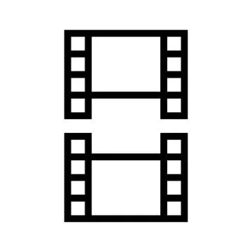 Video split or video cut icon vector illustration Stock Illustration