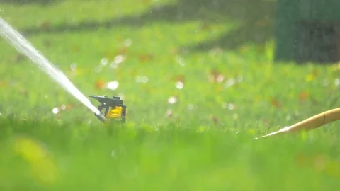 Video of sprinkler in 4k Stock Footage 83622212
