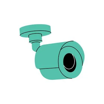 Video spy camera. Security surveillance system. Vector illustration Stock Illustration
