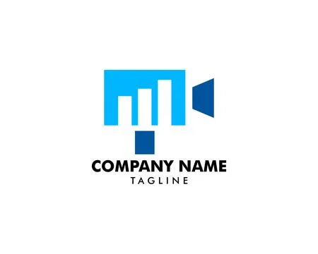 Video Statistic Logo Template Design Vector Stock Illustration