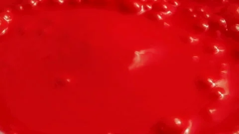 Video of sticky red mucus with bubbles, ... | Stock Video | Pond5