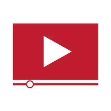 Video stream play icon Stock Illustration