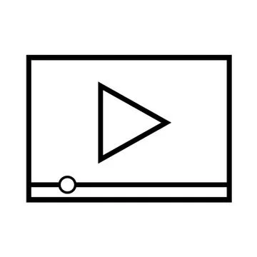 Video stream play icon Stock Illustration