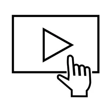 Video stream play icon Stock Illustration