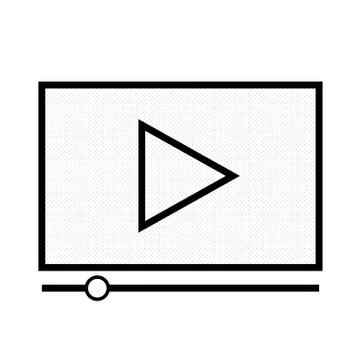Video stream play icon Stock Illustration