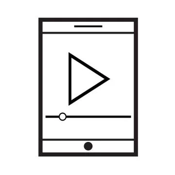 Video stream play icon Stock Illustration