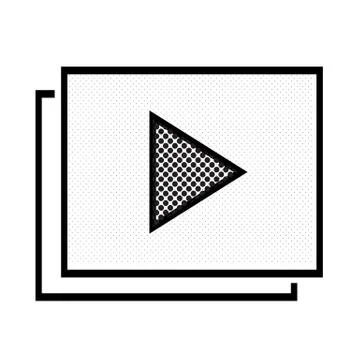 Video stream play icon Stock Illustration