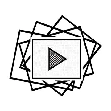 Video stream play icon Stock Illustration