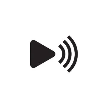 Video stream vector icon design template 스톡 일러스트