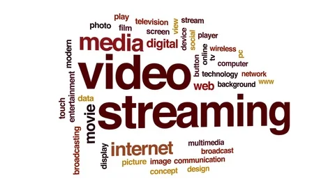 Video streaming animated word cloud, text design animation. Stock Footage 78881544