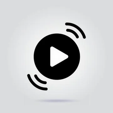 Video streaming black icon stream vector illustration Stock Illustration