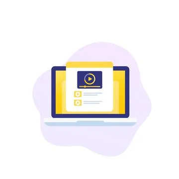Video streaming, buffering vector icon Stock Illustration