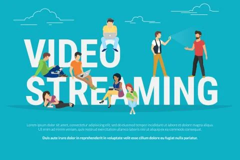 Video streaming concept illustration Stock Illustration