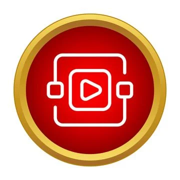 Video streaming content with data flow media player icon Stock Illustration