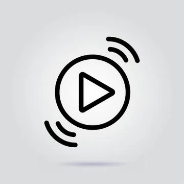 Video streaming line icon stream vector illustration Stock Illustration