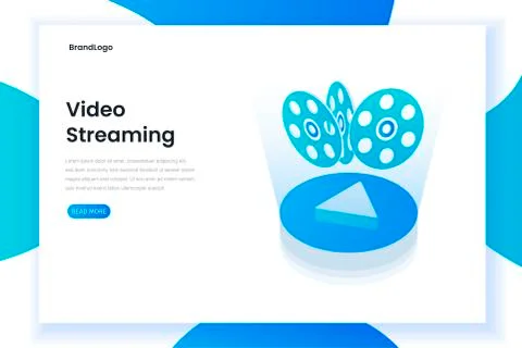 Video streaming web page illustration concept イラスト素材