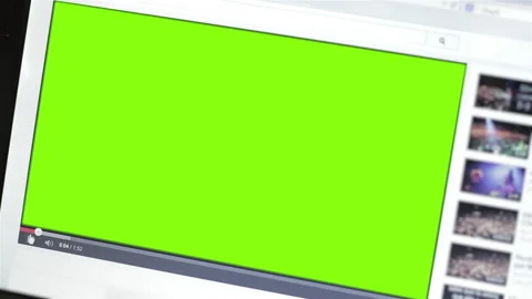 Video Streaming Website Interface With Chroma Key Green Screen Video stock 246692396