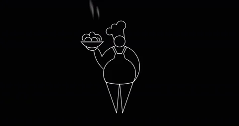 Video Stylized chef with freshly prepared food Stock Footage 160253370