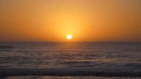Video of sunset over the Atlantic Ocean 動画素材 120654931