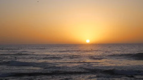 Video of sunset over the Atlantic Ocean Stock Footage 120654978