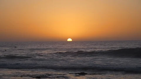 Video of sunset over the Atlantic Ocean Stock Footage 120655045