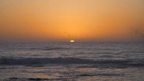 Video of sunset over the Atlantic Ocean Stock Footage 120655052