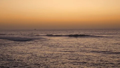 Video of sunset over the Atlantic Ocean Stock Footage 120655093