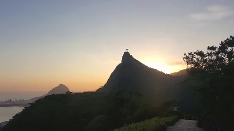 Video of the sunset over Rio de Janeiro Brazil Stock Footage 94131138