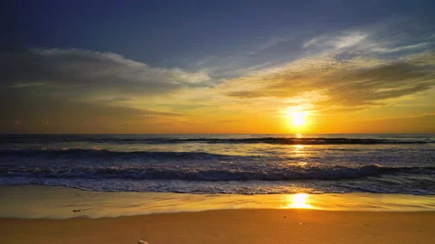 Video sunset view sea beach sunlight background Stock Footage 173012897