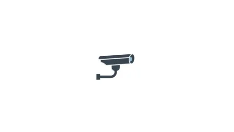 Video Surveillance 24 Hours Security icon animation for video motion graphics Stock Footage 202200634