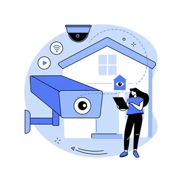 Video surveillance abstract concept vector illustration. Stock Illustration