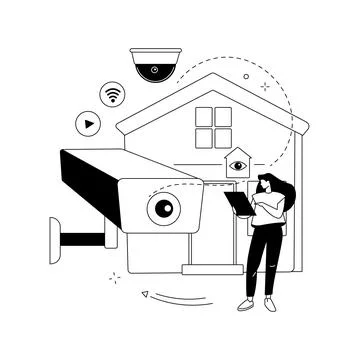 Video surveillance abstract concept vector illustration. Stock Illustration